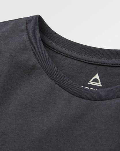 Roamer Men's Recycled Cotton T-Shirt - Black - Flatlay