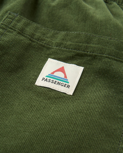 Compass Recycled Cord Trouser - Fir Tree - Flatlay