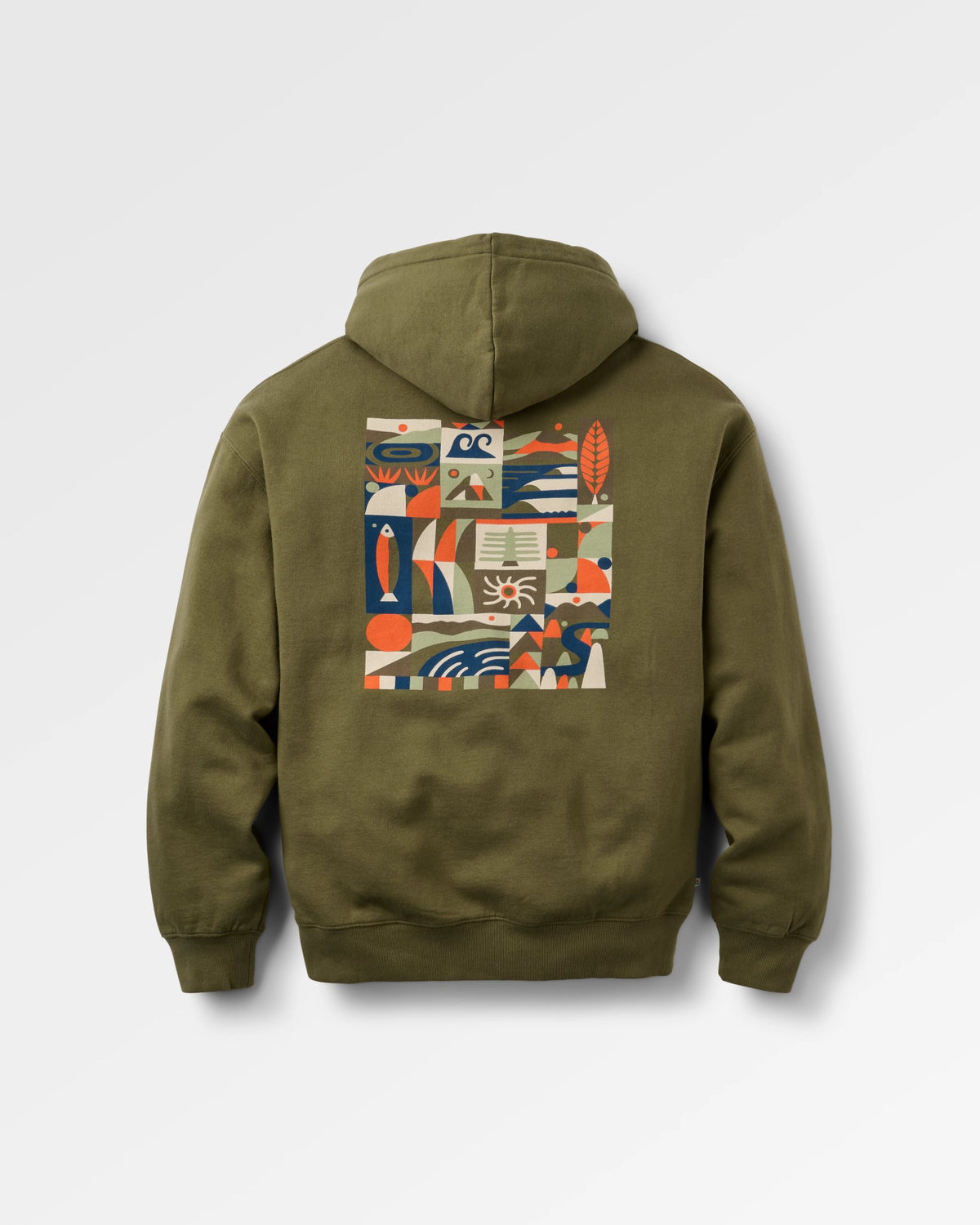 Lost On Purpose Relaxed Fit Hoodie - Khaki - Flatlay