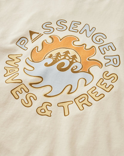 Dune Men's Recycled Cotton T-Shirt - Birch - Flatlay