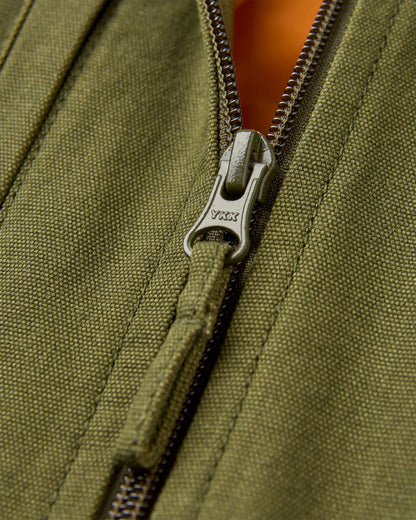 Explorers Organic Cotton Canvas Gilet - Khaki - Flatlay