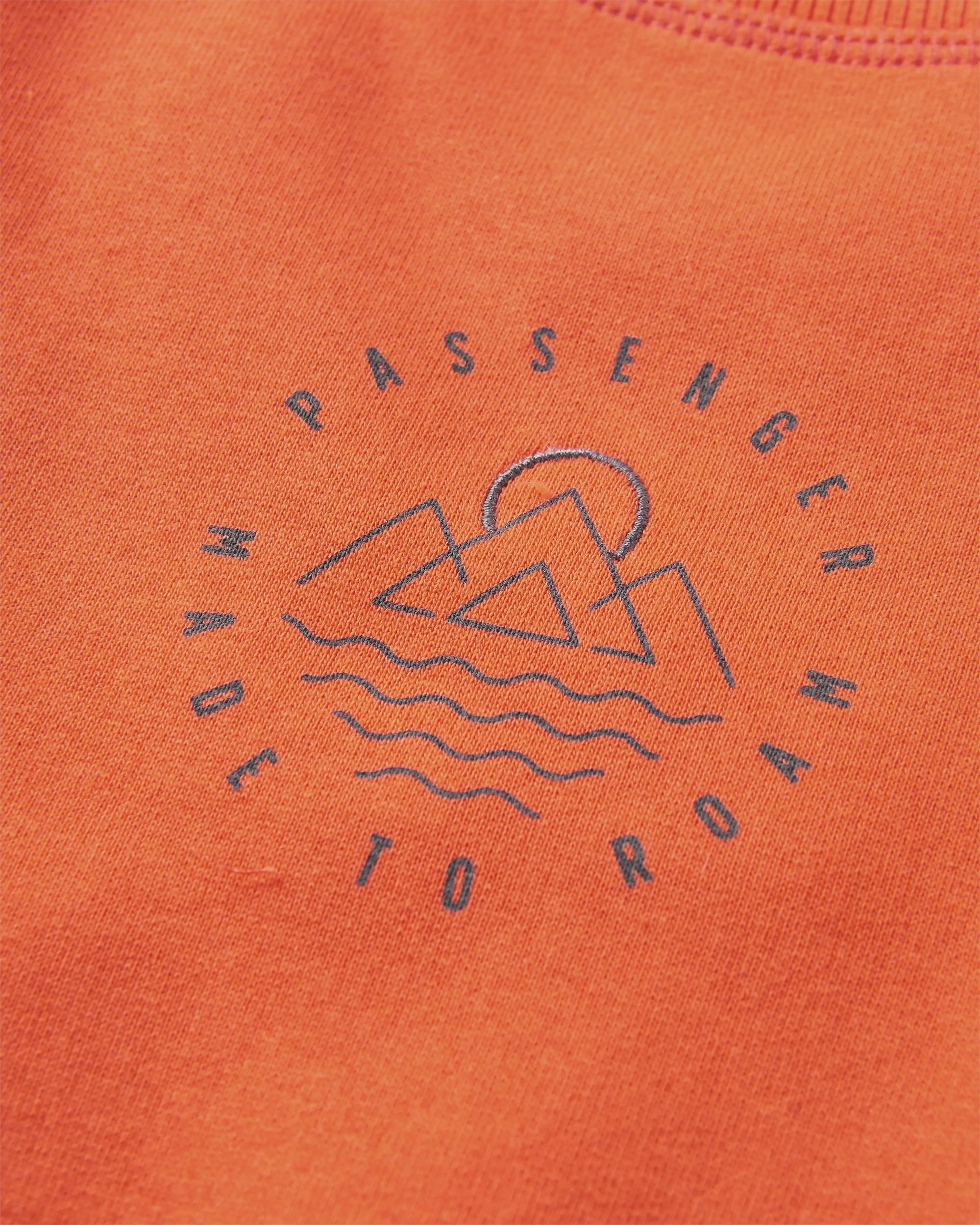 Remote Recycled Cotton Sweatshirt - Ember Orange - Flatlay