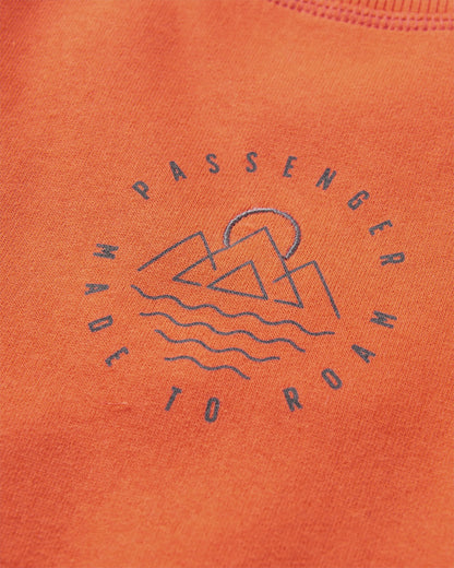 Remote Recycled Cotton Sweatshirt - Ember Orange - Flatlay