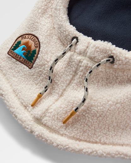 Snowdrift Recycled Fleece Hood - Birch - Flatlay