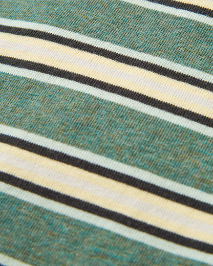 Retro Relaxed Fit T-Shirt - Deep Ocean Multi Stripe - Flatlay