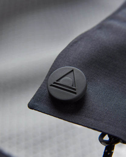 Trailscape Men's Recycled Waterproof Jacket - Black/Khaki - Flatlay