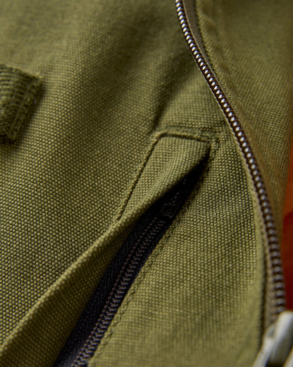 Explorers Organic Cotton Canvas Gilet - Khaki - Flatlay