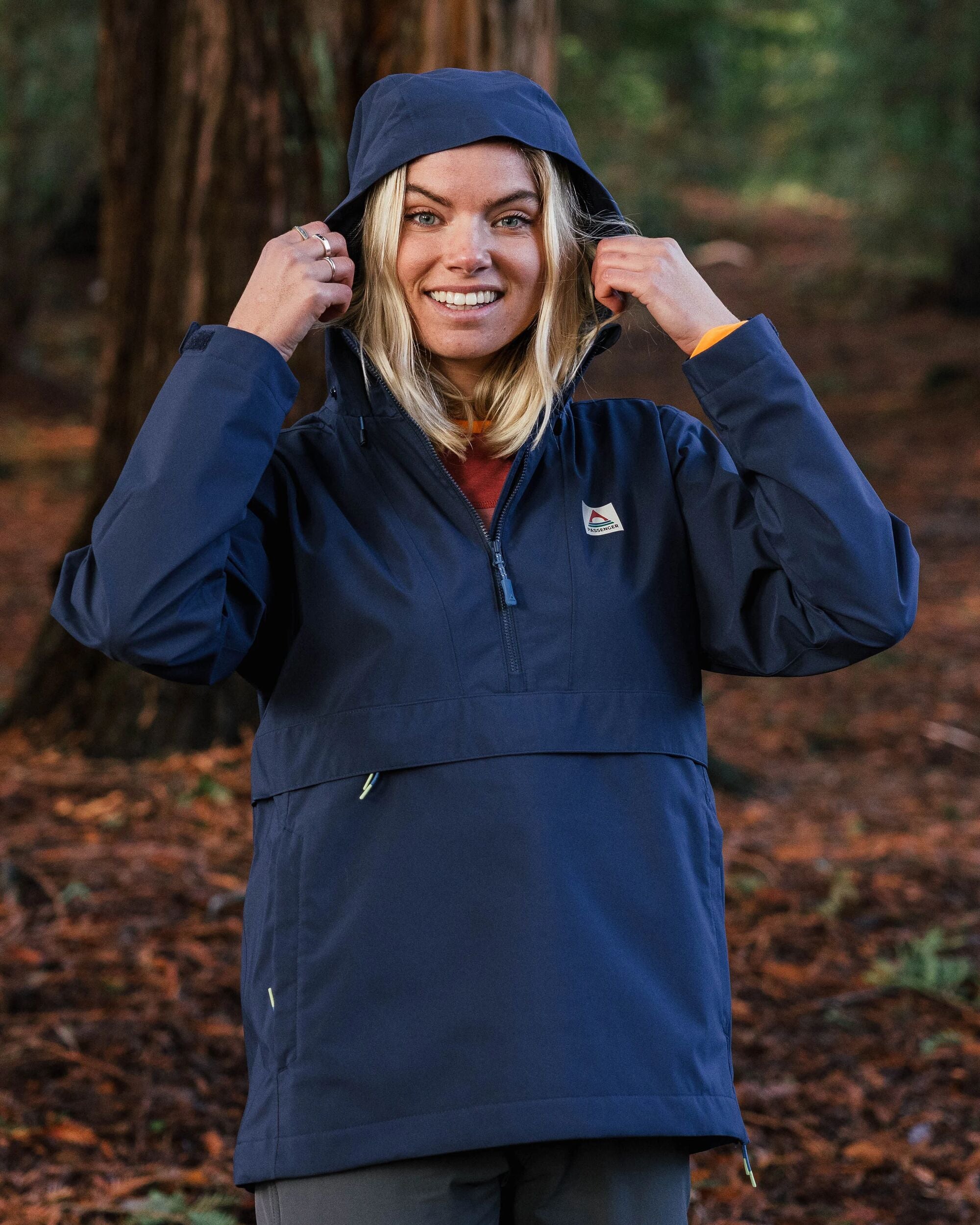 Skyline Recycled Waterproof Anorak - Rich Navy - Lifestyle