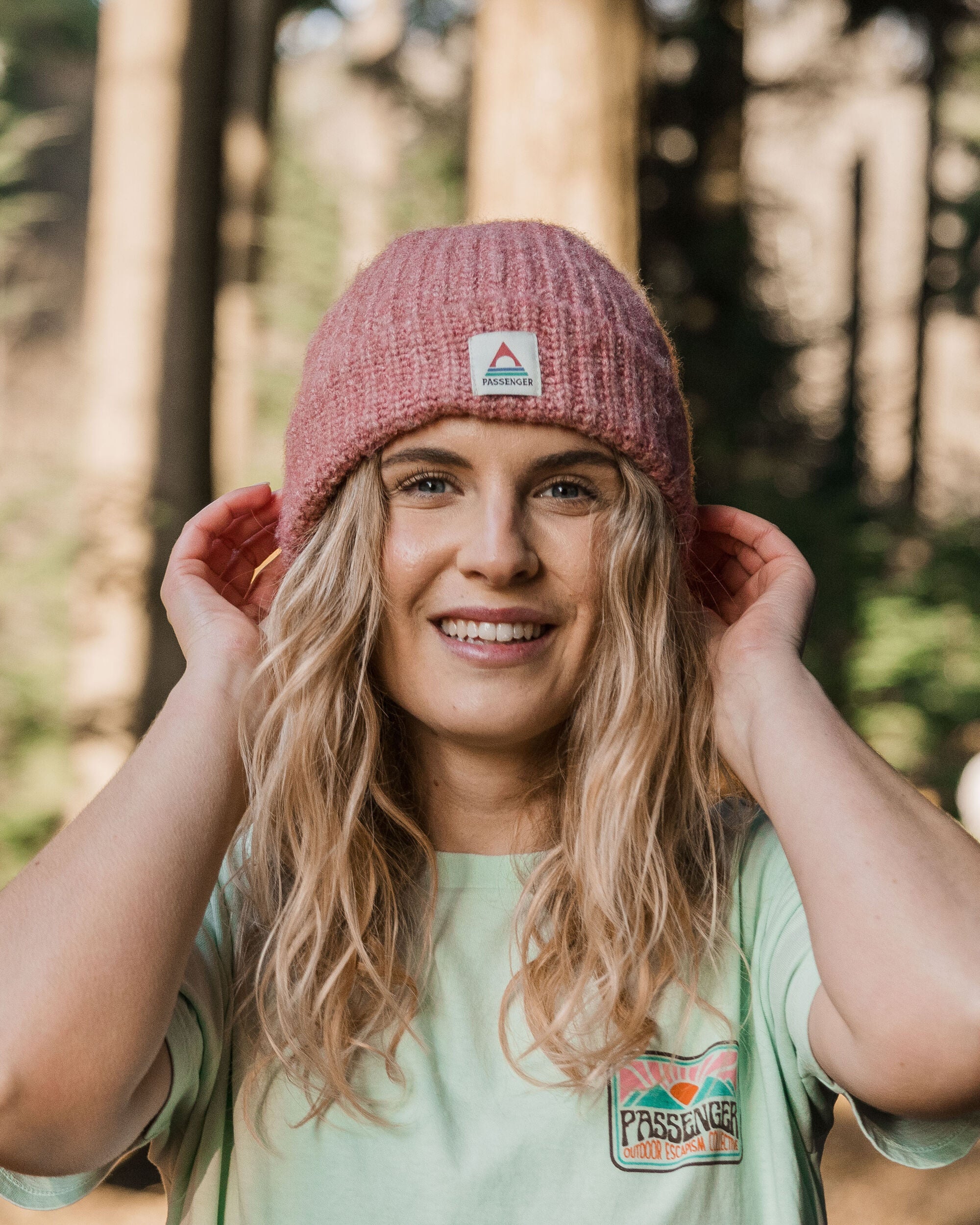 Redwood Fleece Lined Recycled Beanie - Rose - Lifestyle - Female