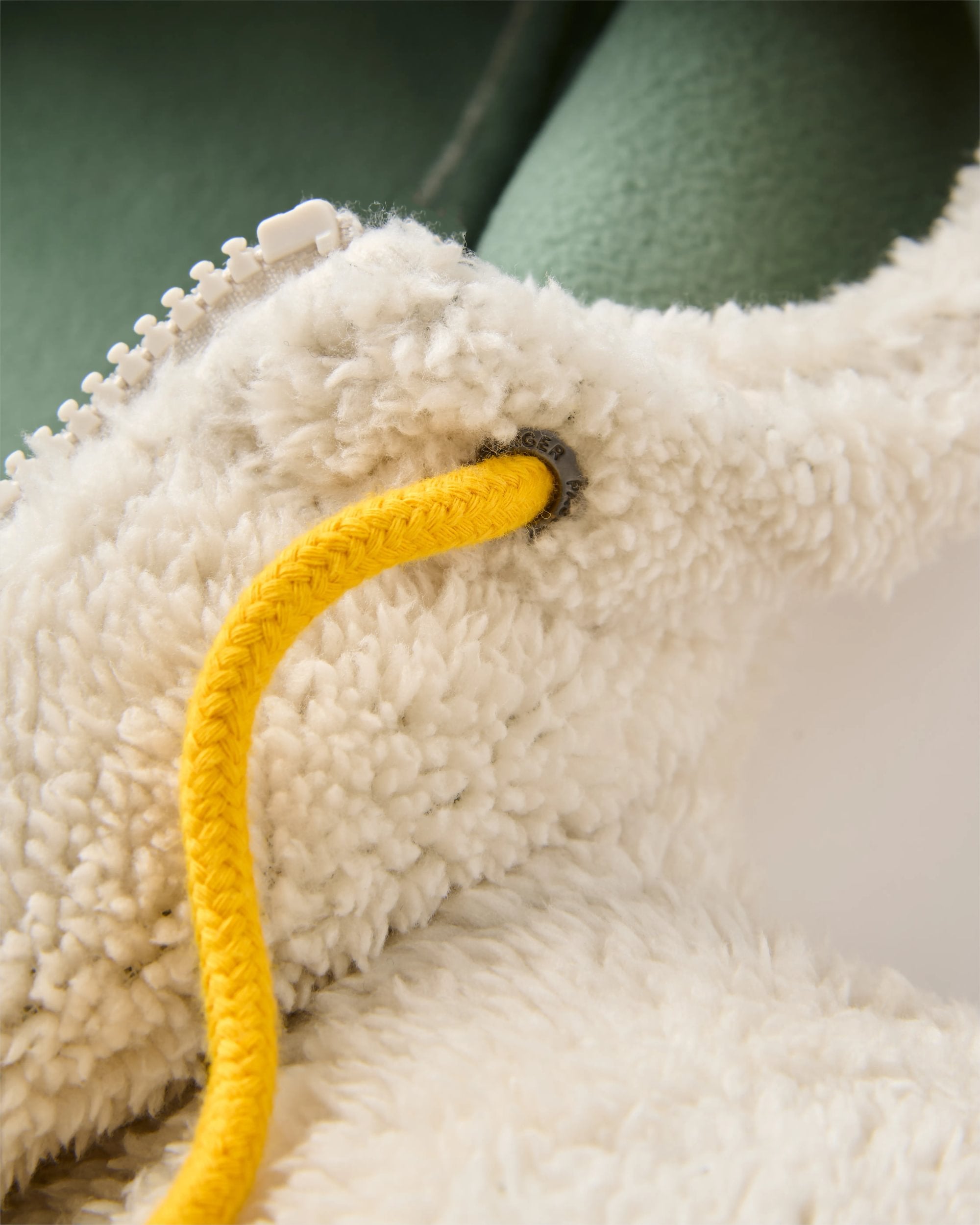 Nestling Polar-Lined Sherpa Fleece - Vintage White - Flatlay