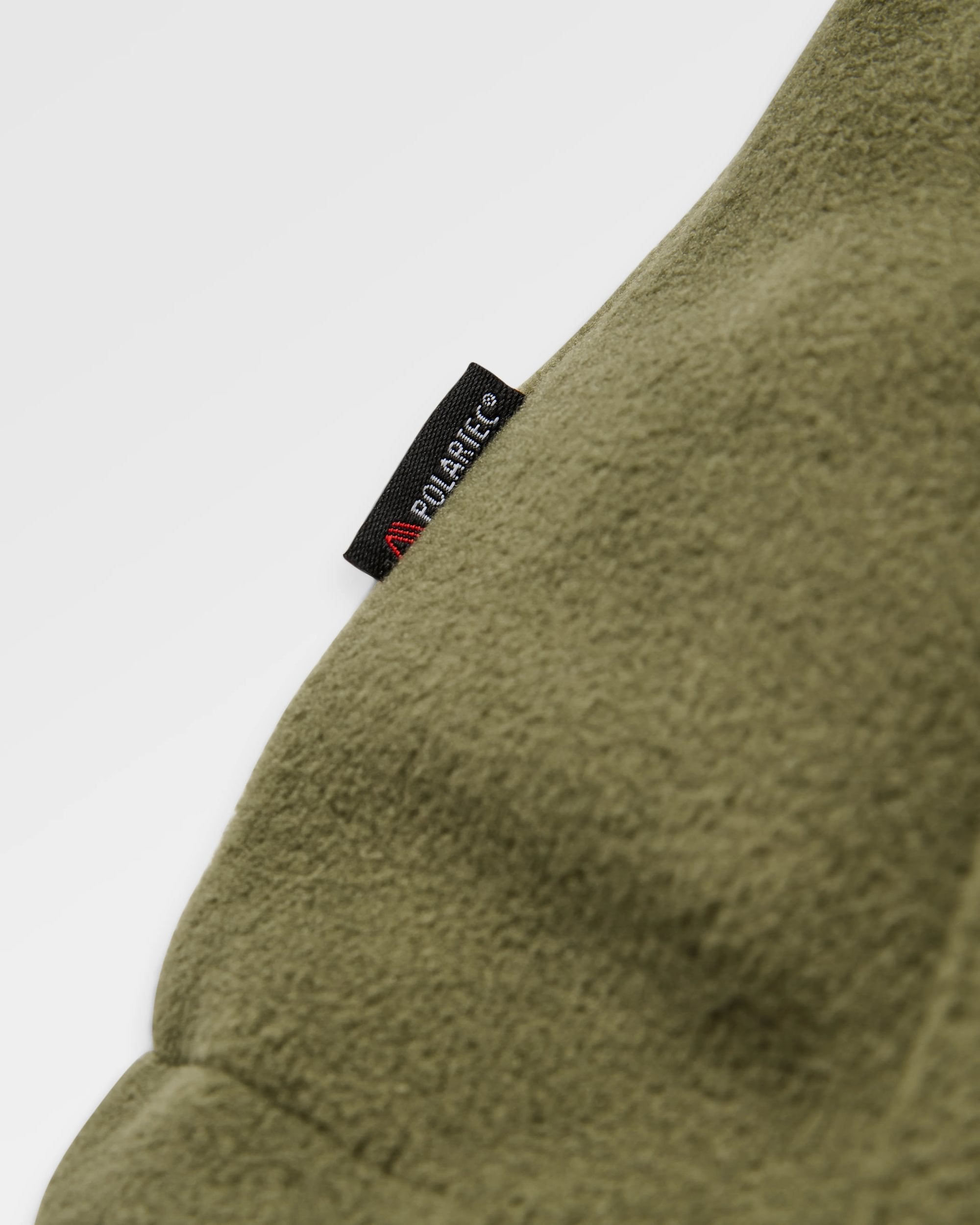 Woodland Hooded Recycled Polartec® Fleece - Black/Khaki - Flatlay