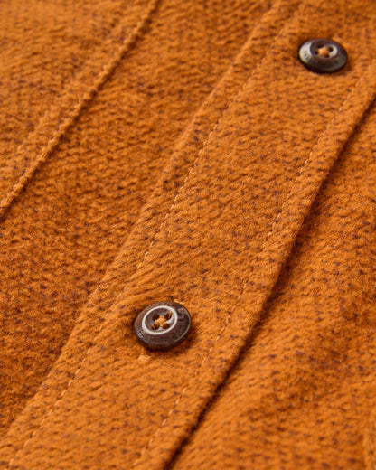 Backcountry Flannel Shirt - Retro Orange - Flatlay