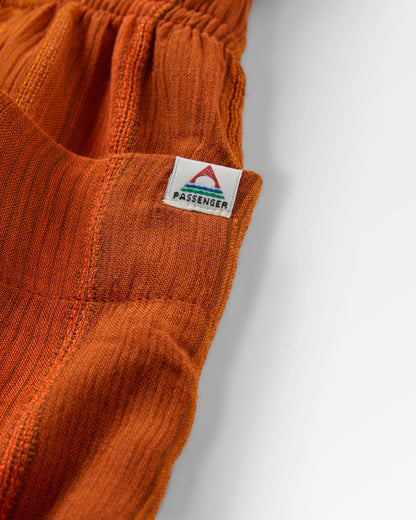 Clarity Short Skort Dress - Ember Orange Stripe - Flatlay