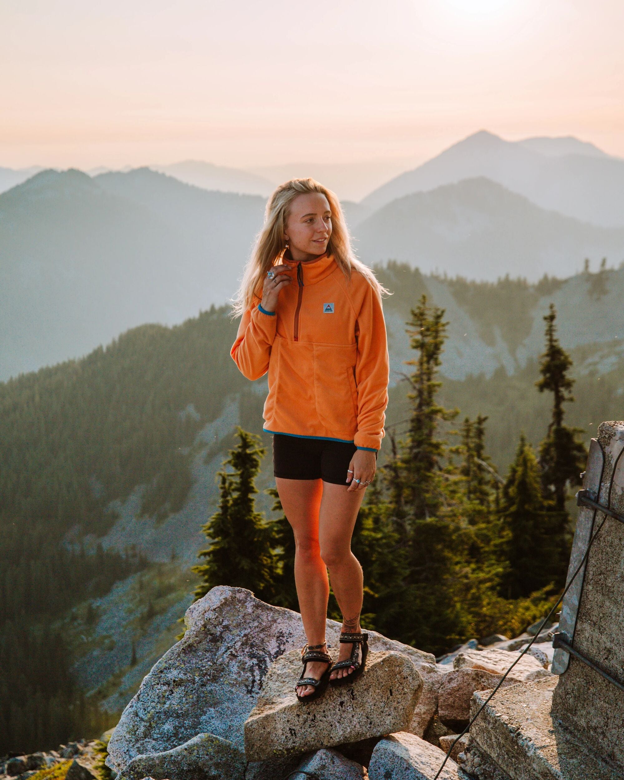 Sorrel Recycled Polar Fleece - Apricot - Lifestyle