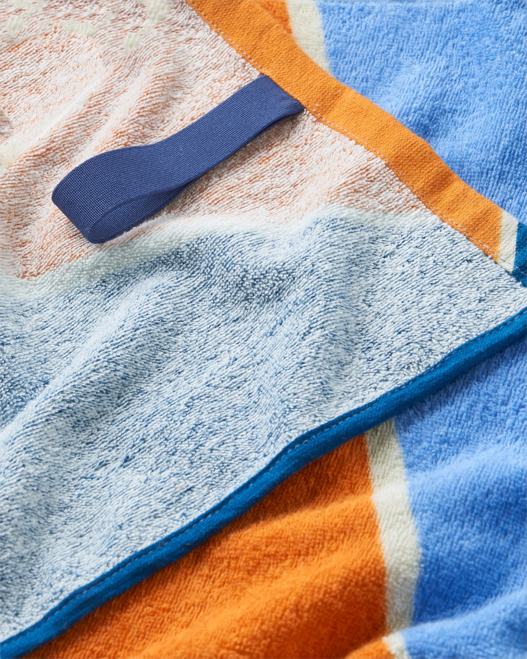 Tideline Organic Cotton Beach Towel - Cornflower - Flatlay