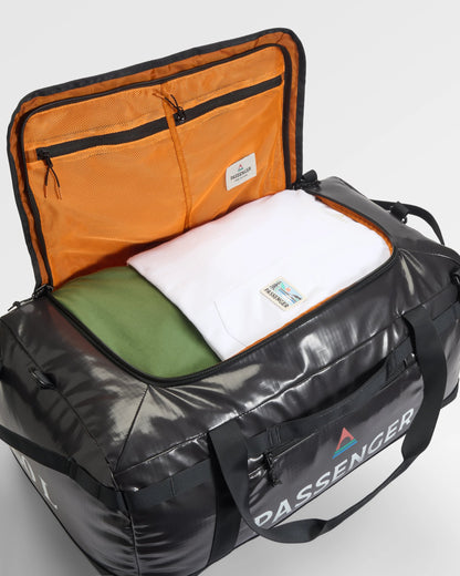 Roamer Recycled 60L Duffel Bag - Phantom Black - Flatlay