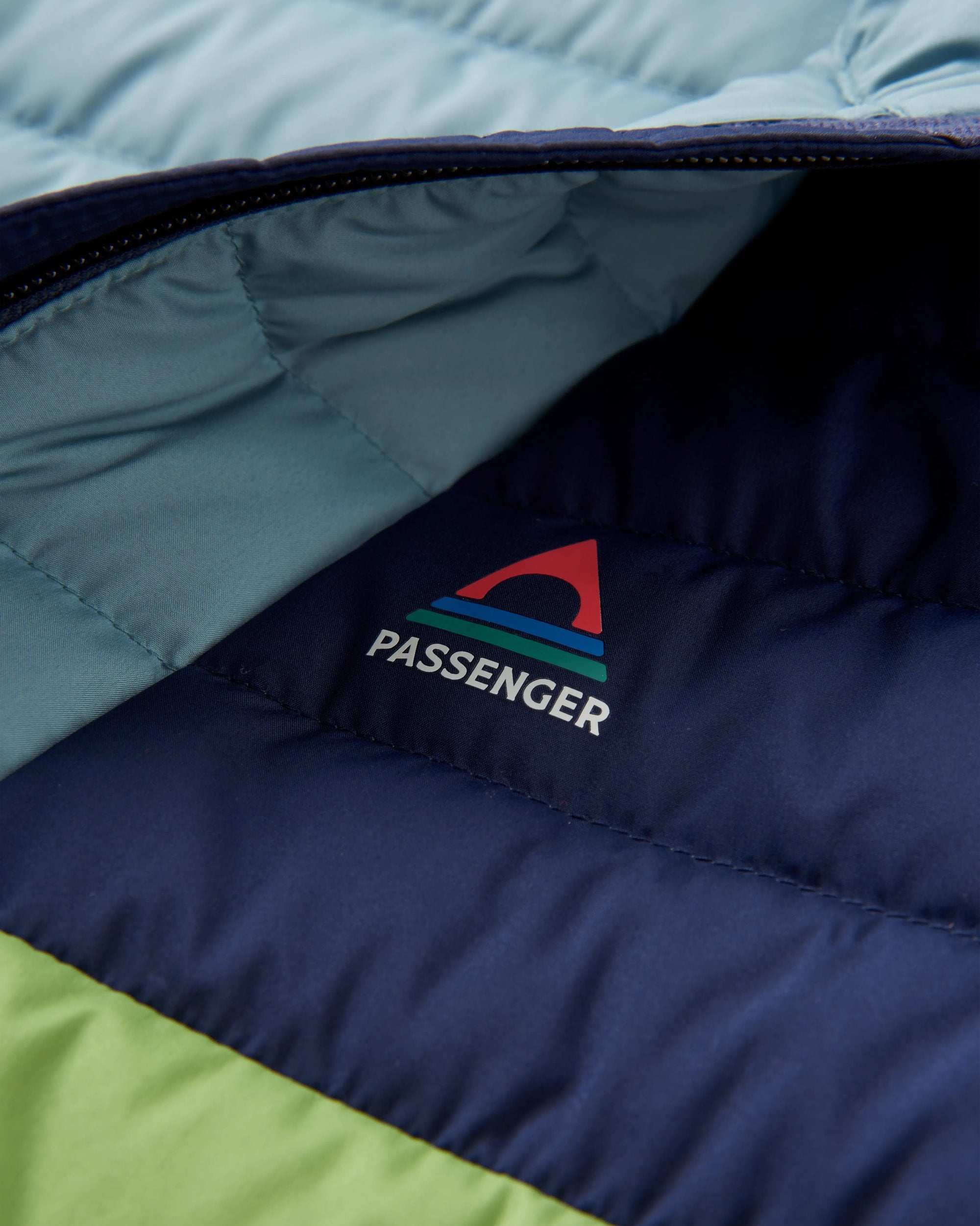 Northstar Down Recycled Gilet - Rich Navy/Pear Green/Arctic - Flatlay