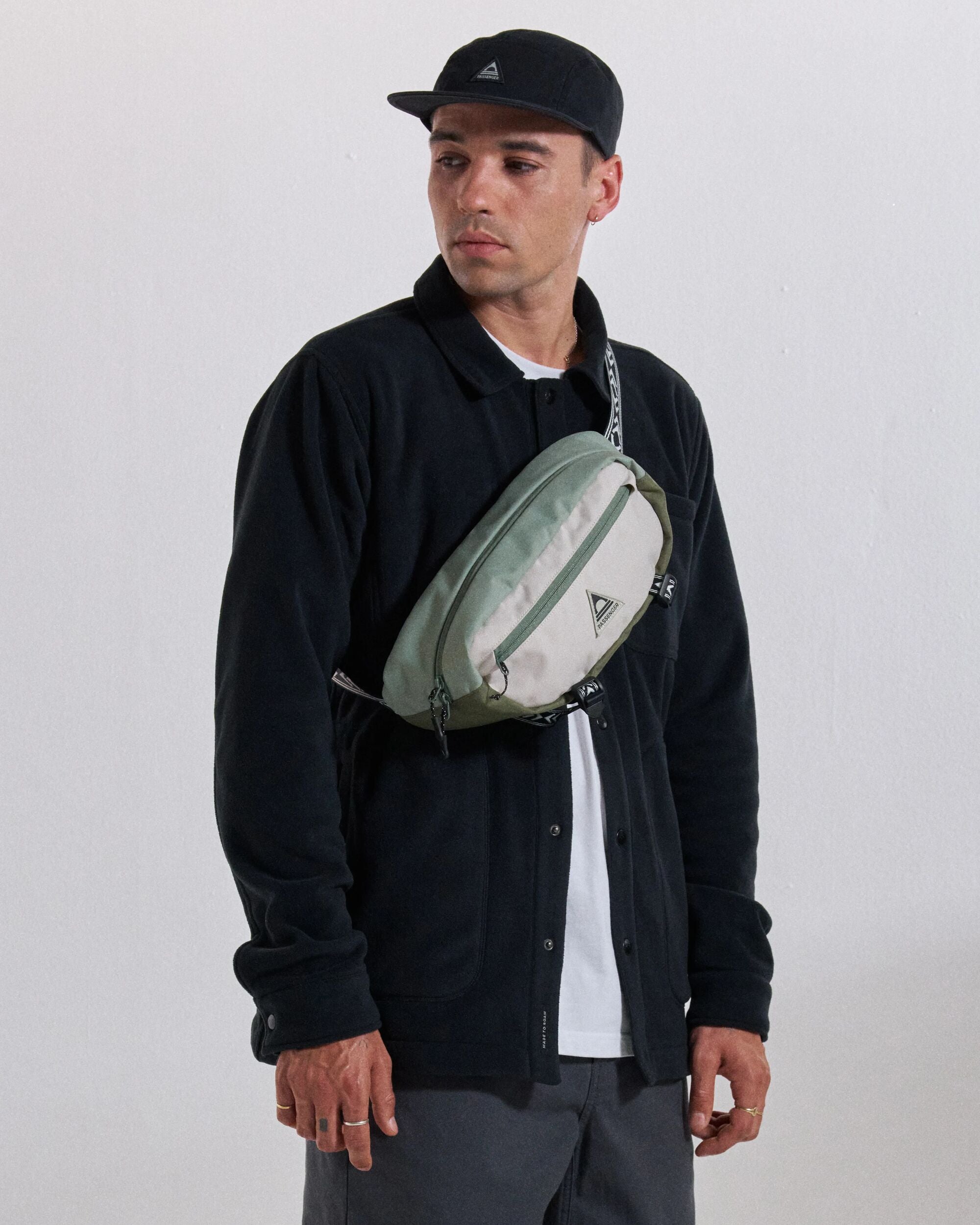 Boondocker Hip Pack - Pistachio/Misty Grey - Studio Model - Male