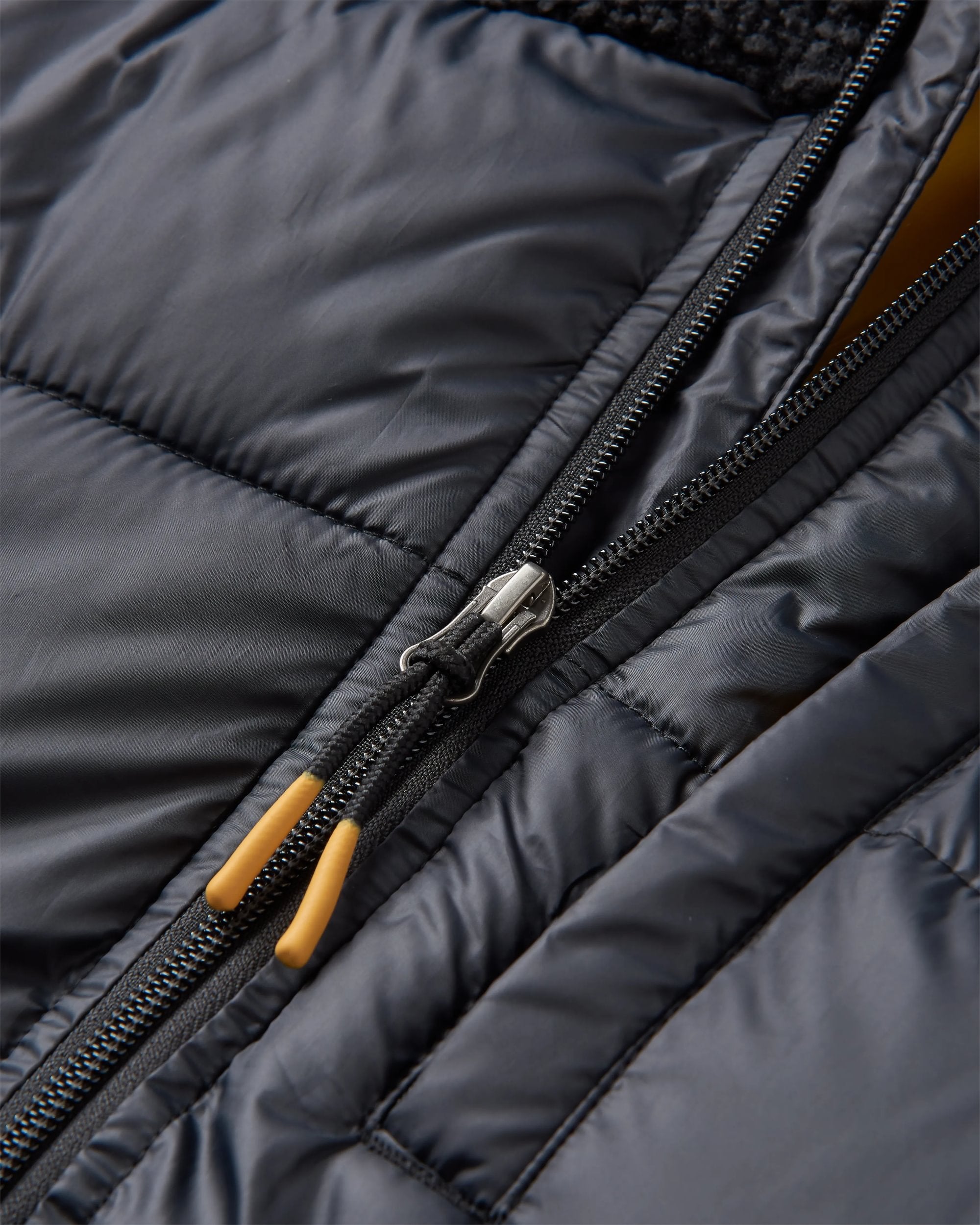 Elowen Hooded Recycled Insulated Jacket - Black - Flatlay