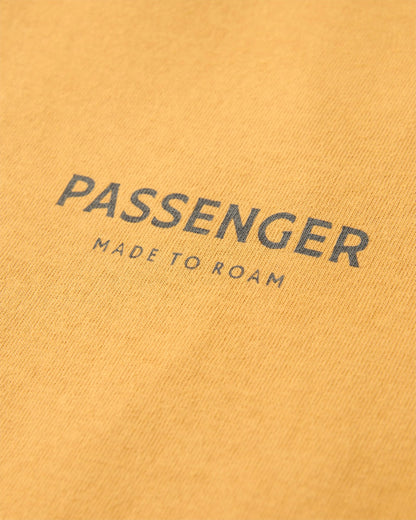 Passenger Recycled Cotton T-Shirt - Spruce Yellow - Flatlay