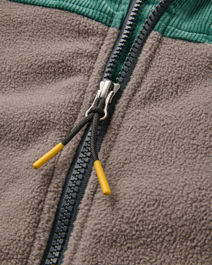Set Off Corduroy Fleece - Deep Ocean/Slate Grey - Flatlay
