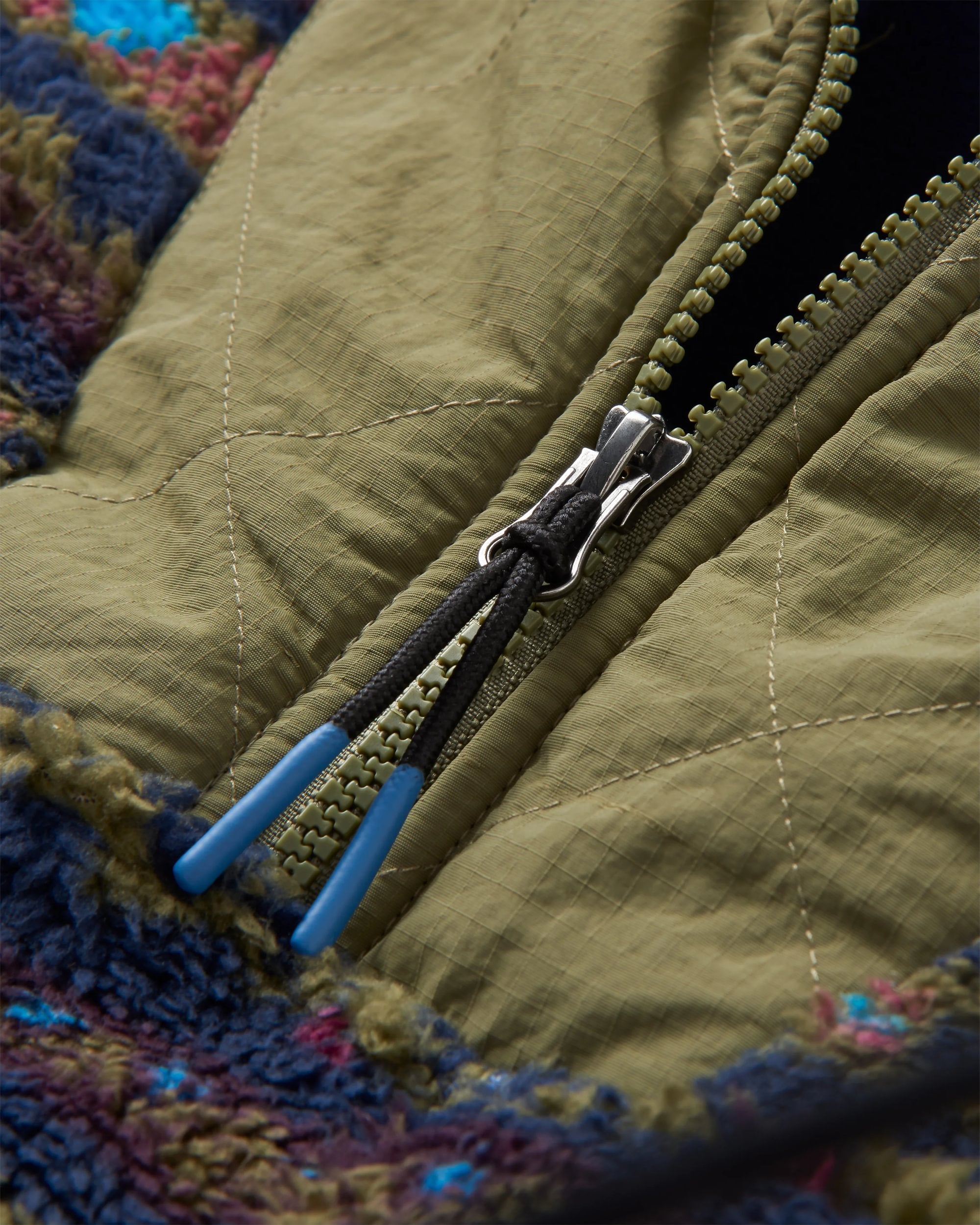 Beaumont Recycled Sherpa Hooded Fleece - Mountain Geo Multi - Flatlay