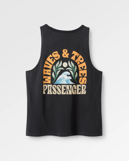 Dawning Recycled Cotton Vest - Black - Flatlay