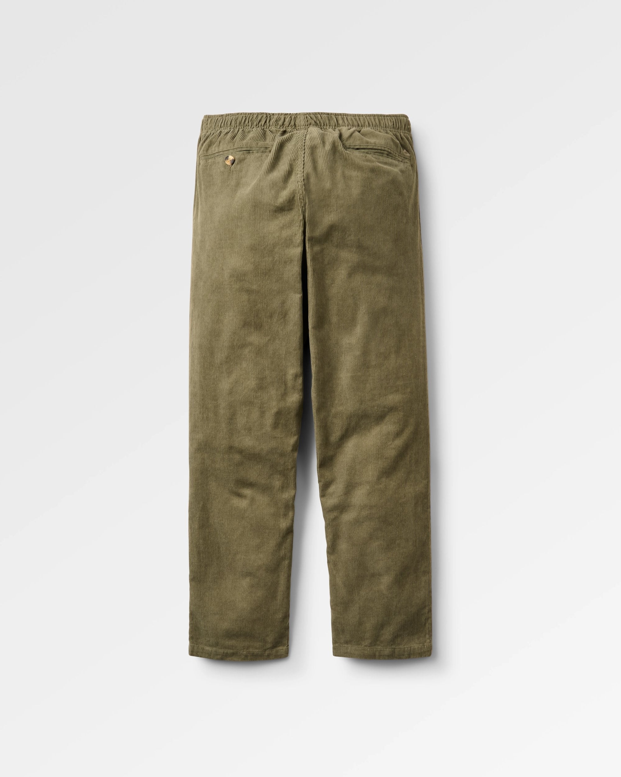 Adventurer Cord Trouser - Dusty Olive - Flatlay
