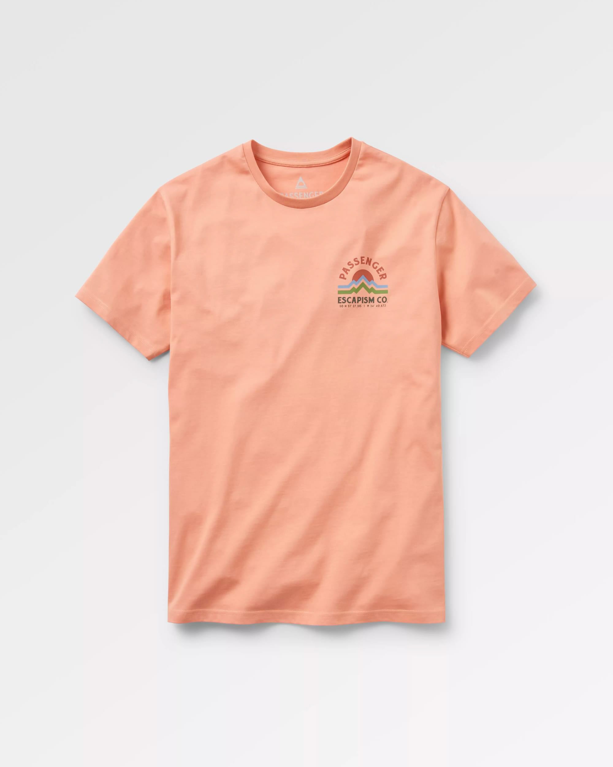 Dumont Organic Relaxed Fit T-Shirt - Tawny Peach - Flatlay