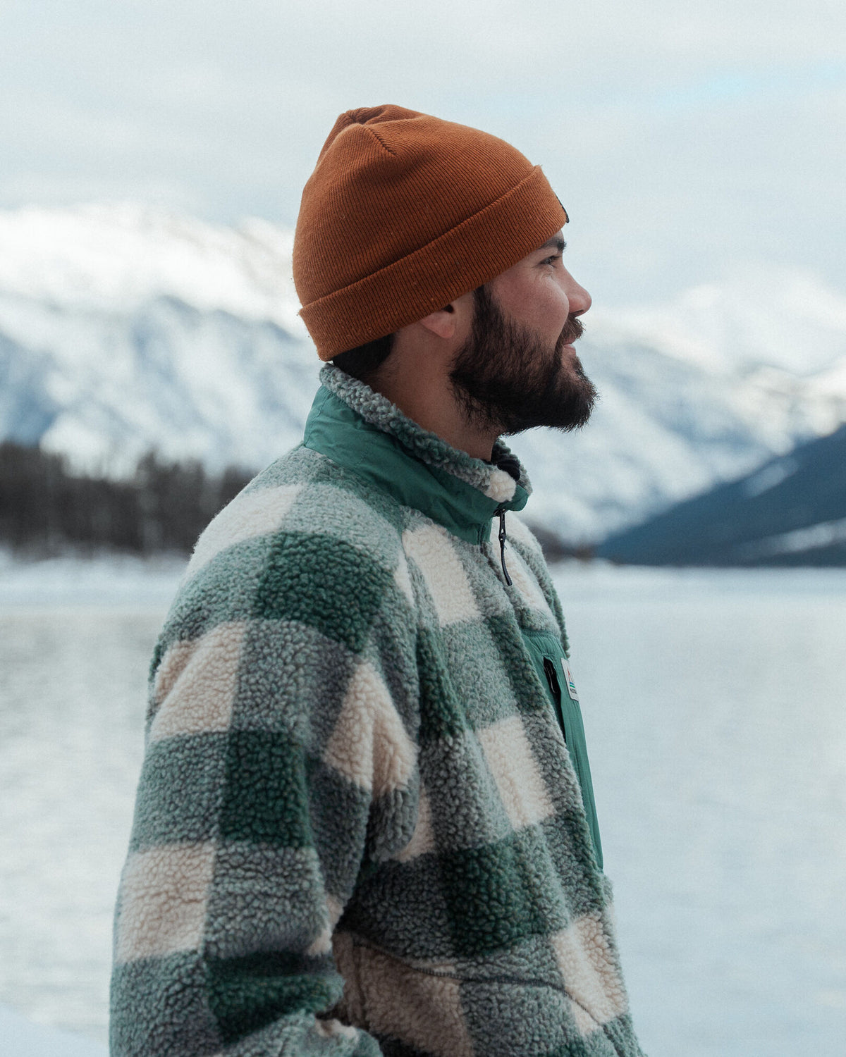 Offroad Sherpa 1/2 Zip Fleece - Dark Forest Check - IGC