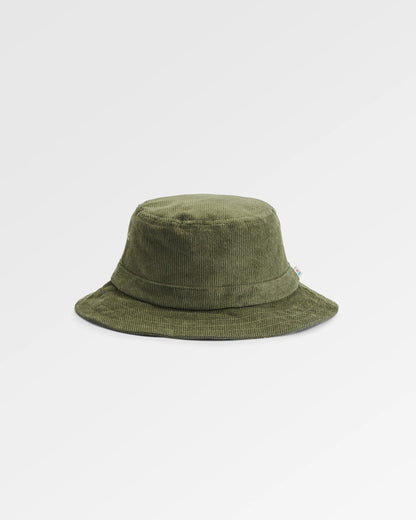 Forest Recycled Cord Bucket Hat - Khaki - Flatlay