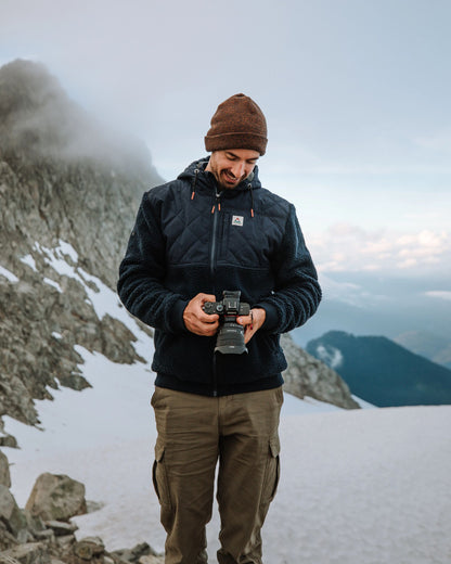 Adventure Recycled Deep-Pile Sherpa Fleece - Rich Navy - Lifestyle