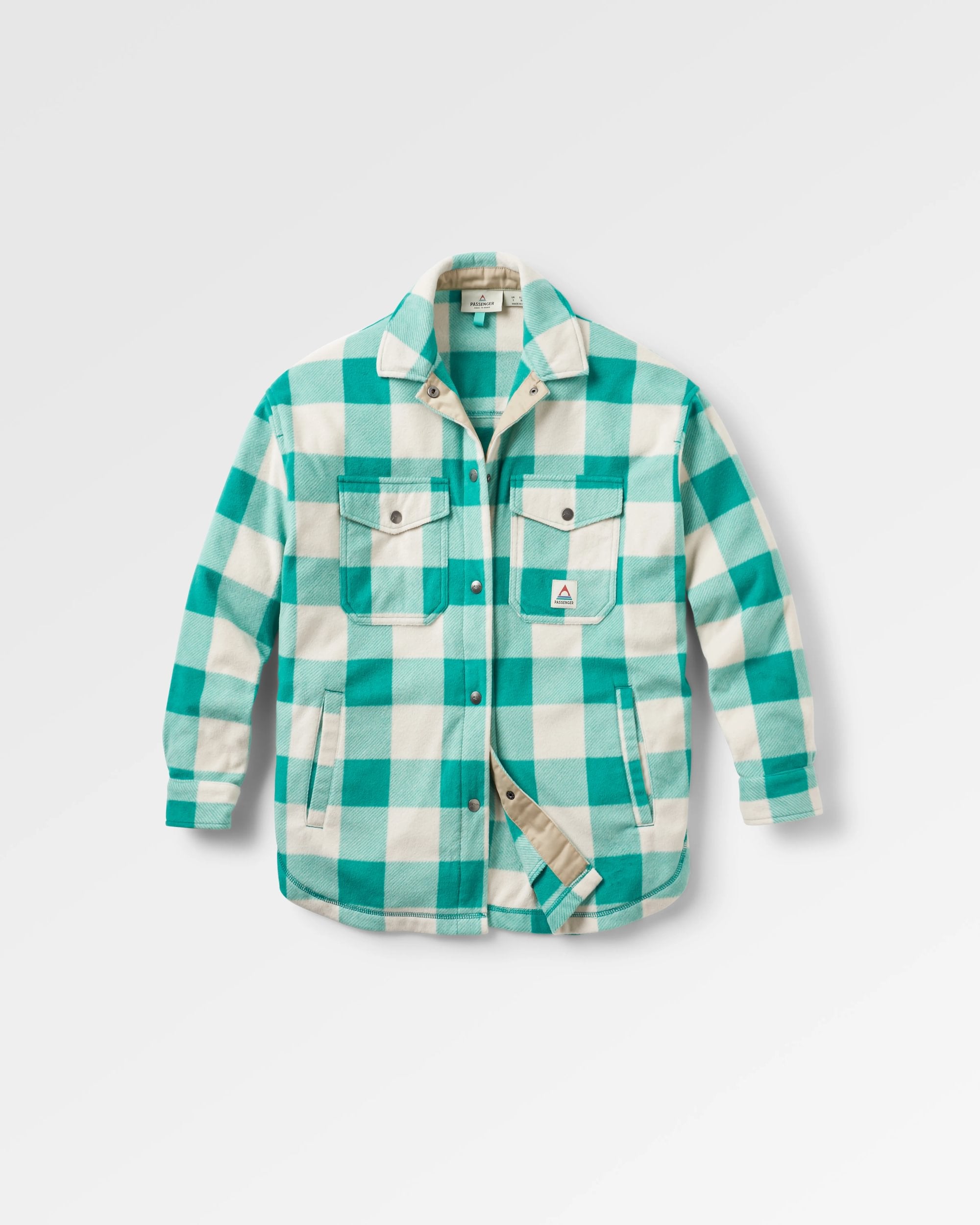 East Recycled Polar Fleece Shirt - Greenlake Buffalo Check - Flatlay