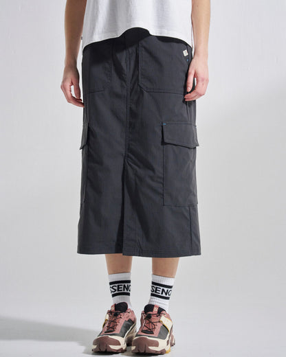Avian Cargo Ripstop Skirt - Faded Black - Studio Model