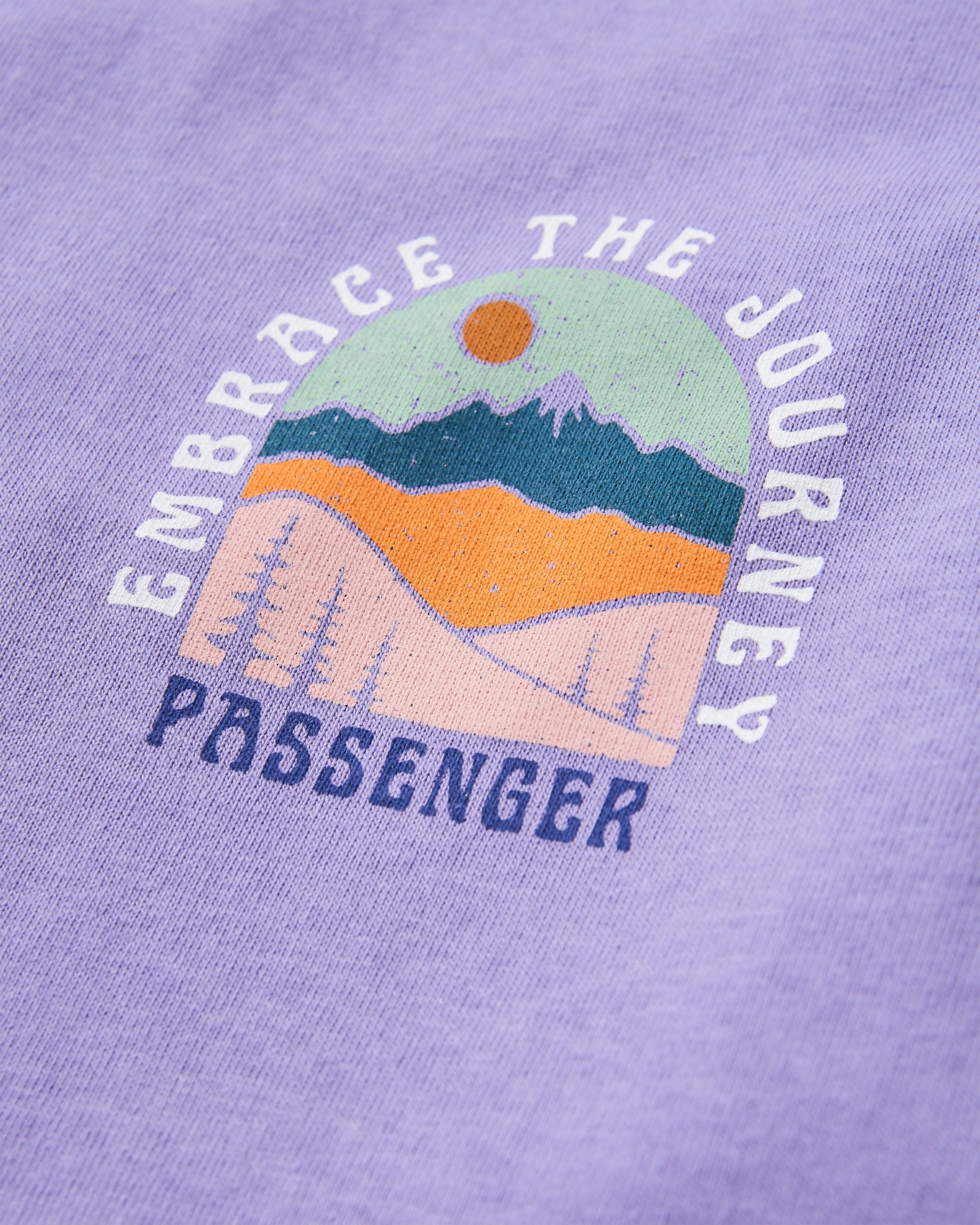 Outlook Recycled Cotton Oversized T-Shirt - Retro Purple - Flatlay