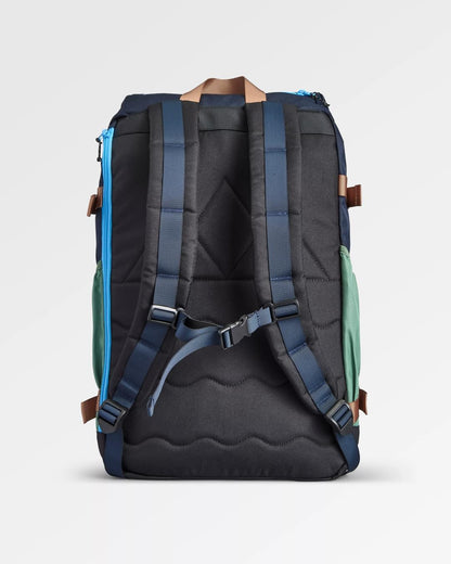Boondocker Recycled 26L Backpack - Deep Navy/Laurel Green - Flatlay