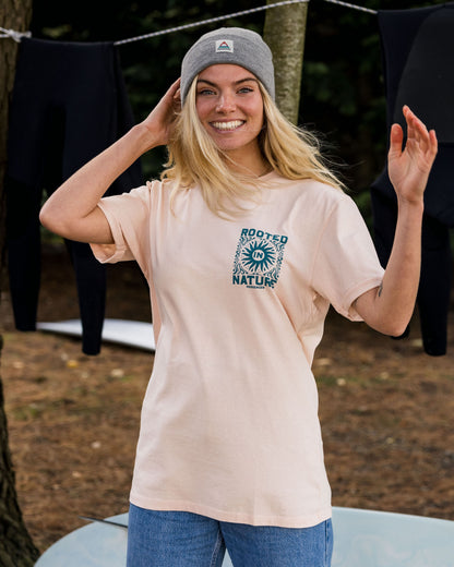 Rooted In Nature Recycled Cotton T-Shirt - Peach Whip