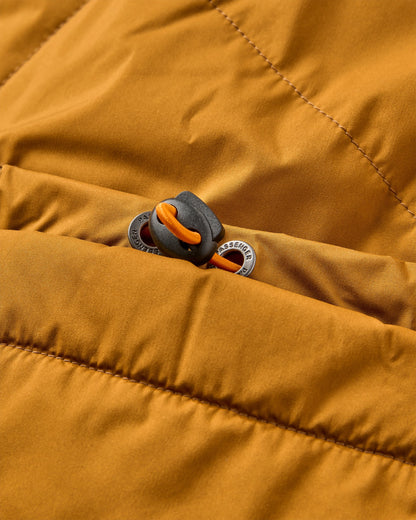 Lucia Sherpa Lined Bomber Jacket - Golden Brown - Flatlay