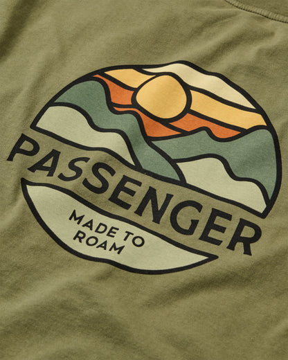 Laidback Recycled Cotton Relaxed Fit T-Shirt - Khaki - Flatlay