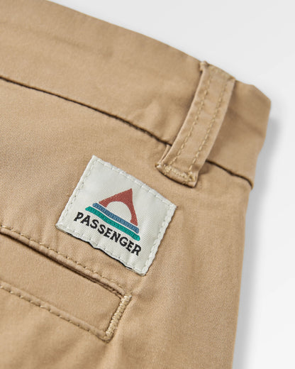 365 Light Organic Cotton Shorts - Biscuit - Flatlay