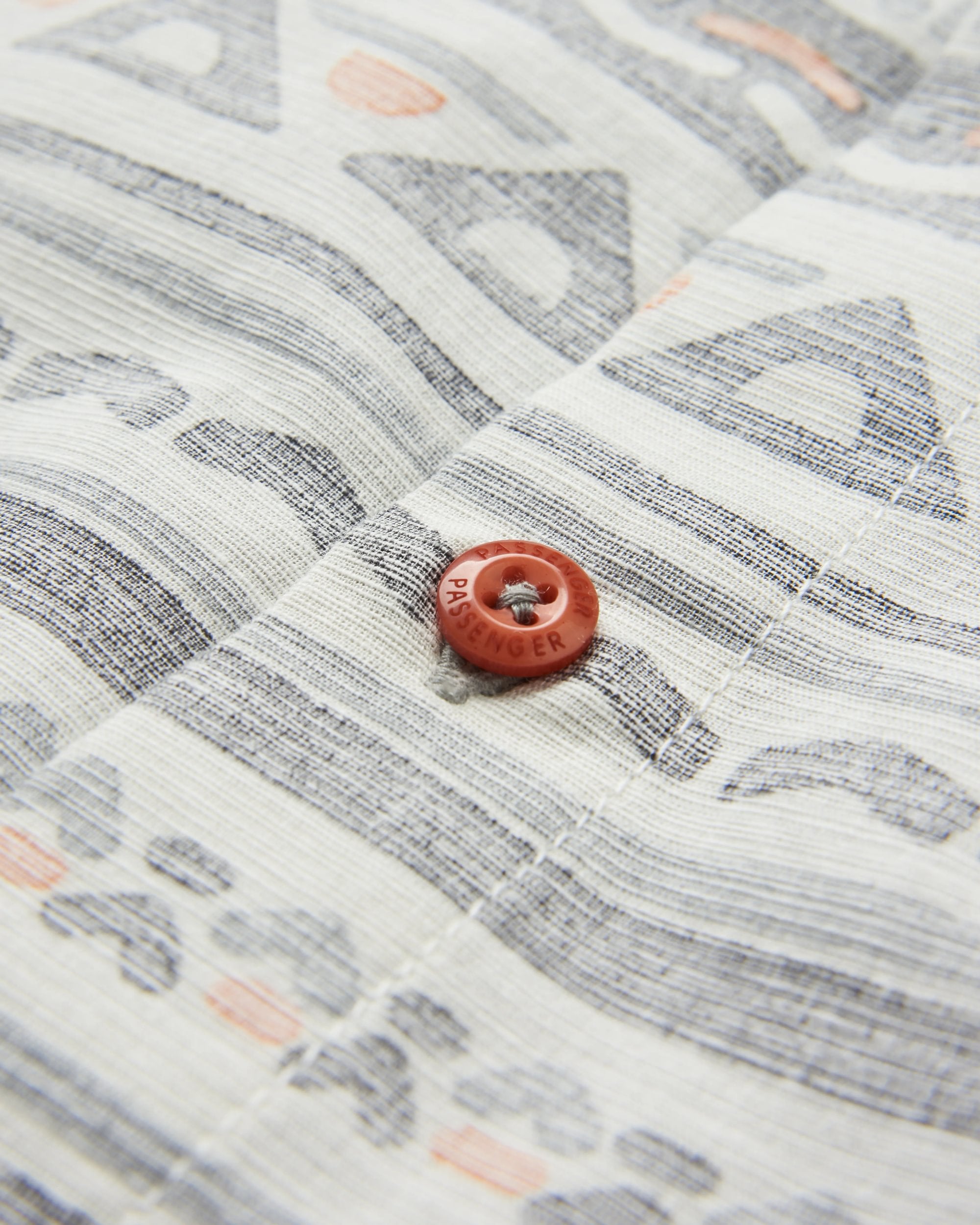 Chill Textured Short Sleeve Shirt - Geo Track Storm Grey - Flatlay