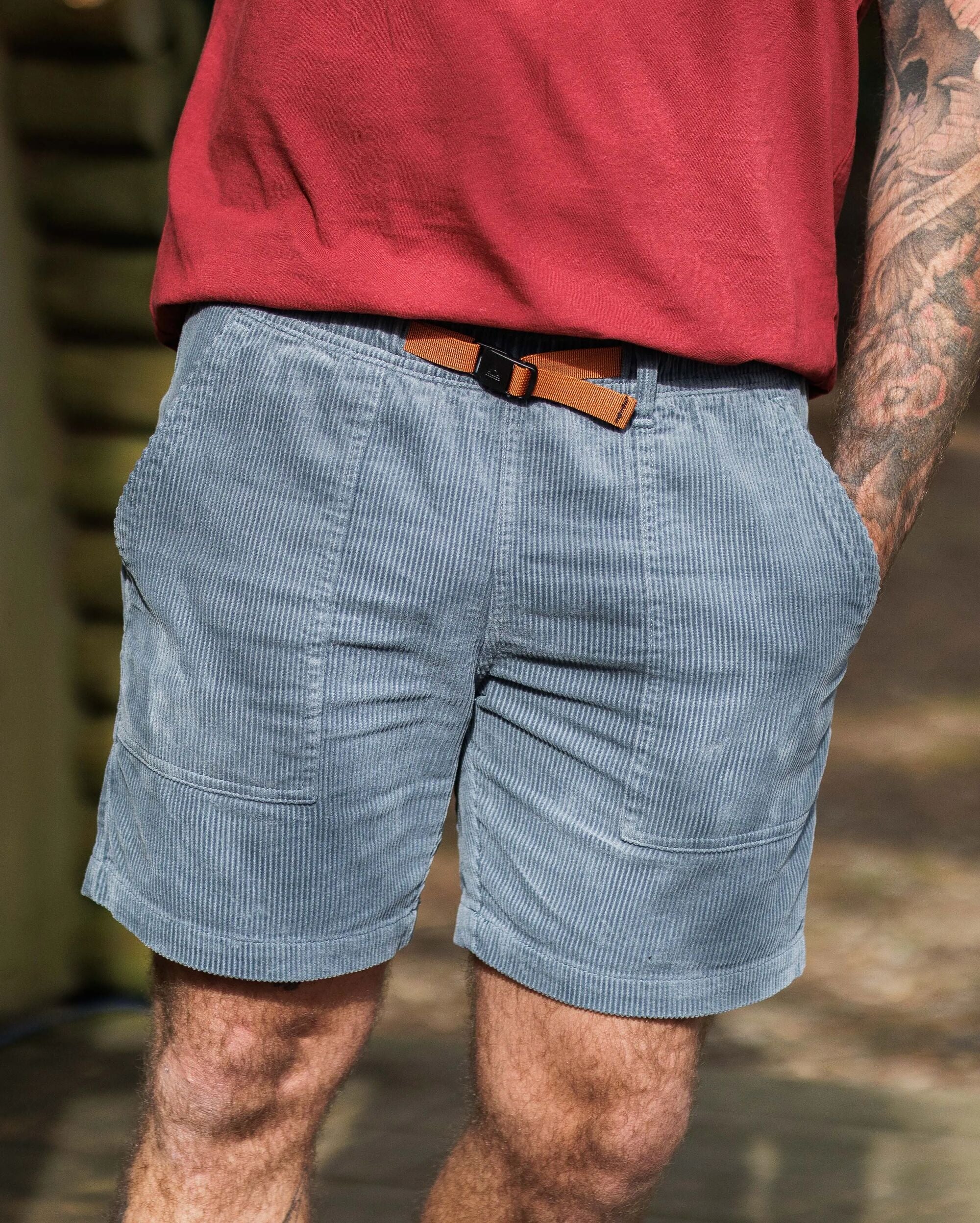 Topanga Cord Short - Storm Grey - Lifestyle