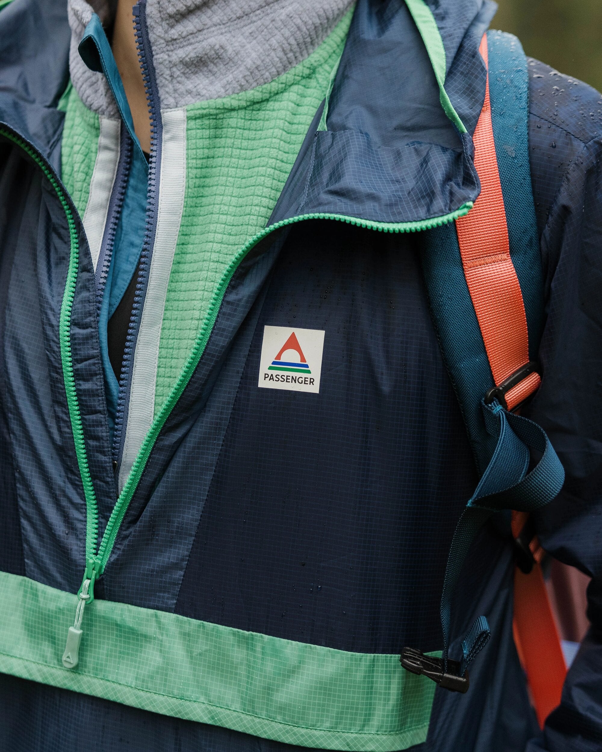 Gusto Recycled Windshell Anorak - Rich Navy/Dark Denim - Lifestyle