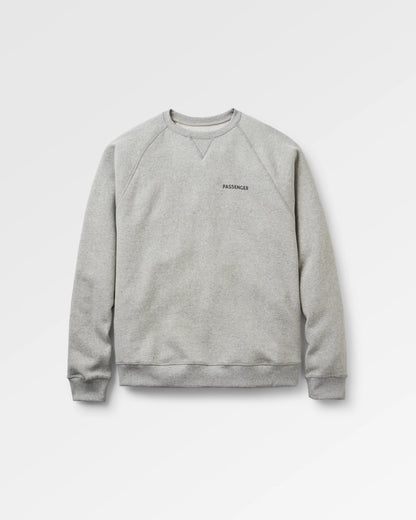 Roamer Men's Organic Cotton Sweatshirt - Grey Marl - Flatlay