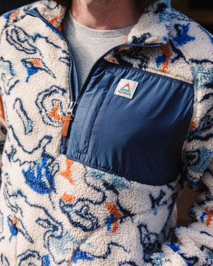 Offroad Recycled Sherpa 1/2 Zip Fleece - Abstract Strata Multi - Lifestyle