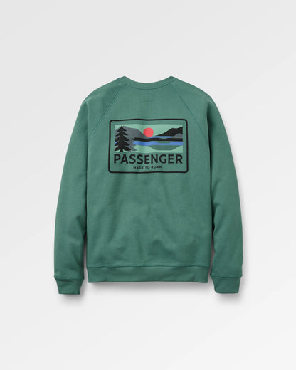 Roamer Men's Recycled Cotton Sweatshirt - Deep Ocean - Flatlay