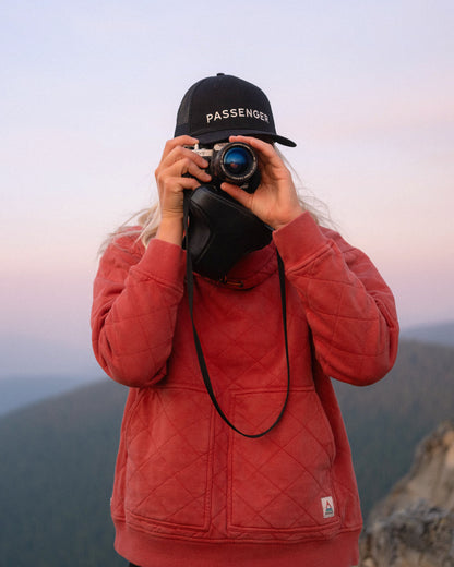 Passenger Organic Cotton Trucker Cap - Black - Lifestyle - Female