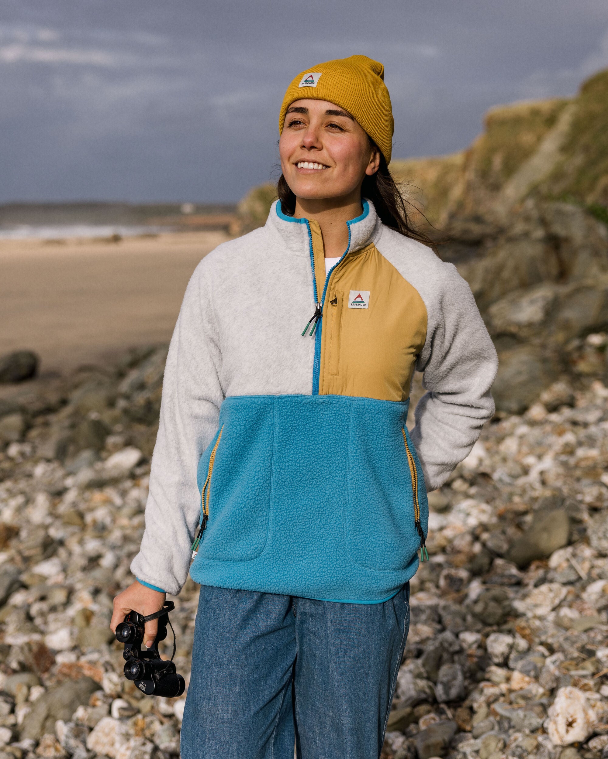 Home Recycled Sherpa Fleece - Atlantic Blue - Lifestyle
