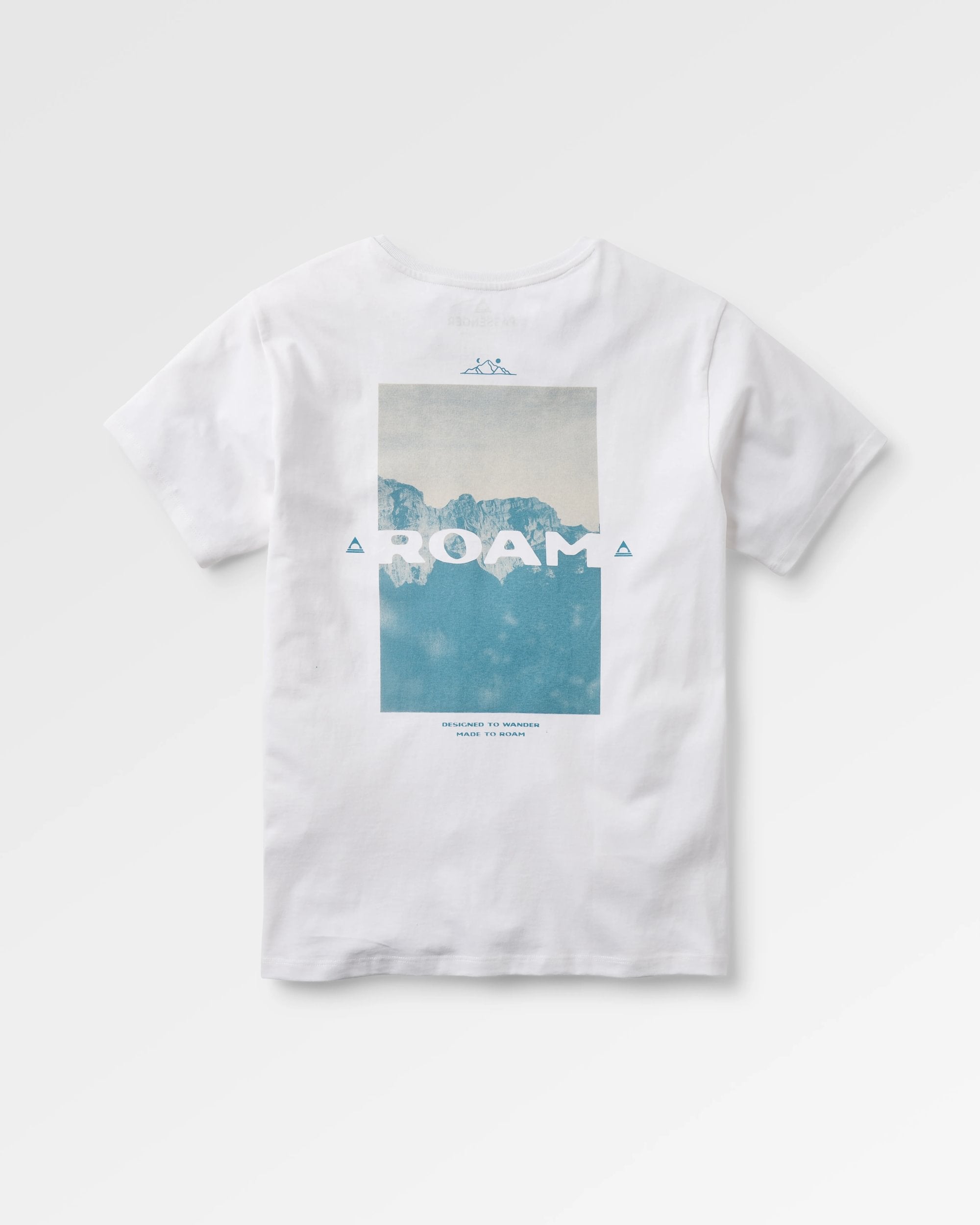 Roam Recycled Cotton T-Shirt - White - Flatlay