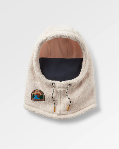 Snowdrift Recycled Fleece Hood - Birch - Flatlay